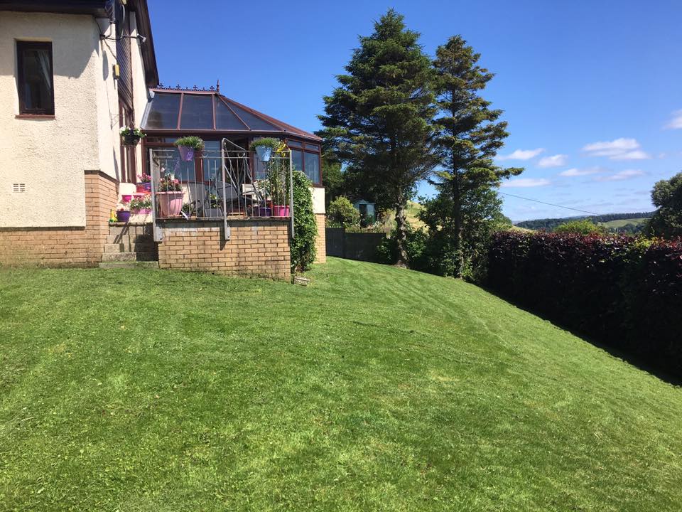 Seasonal garden maintenance with border weeding