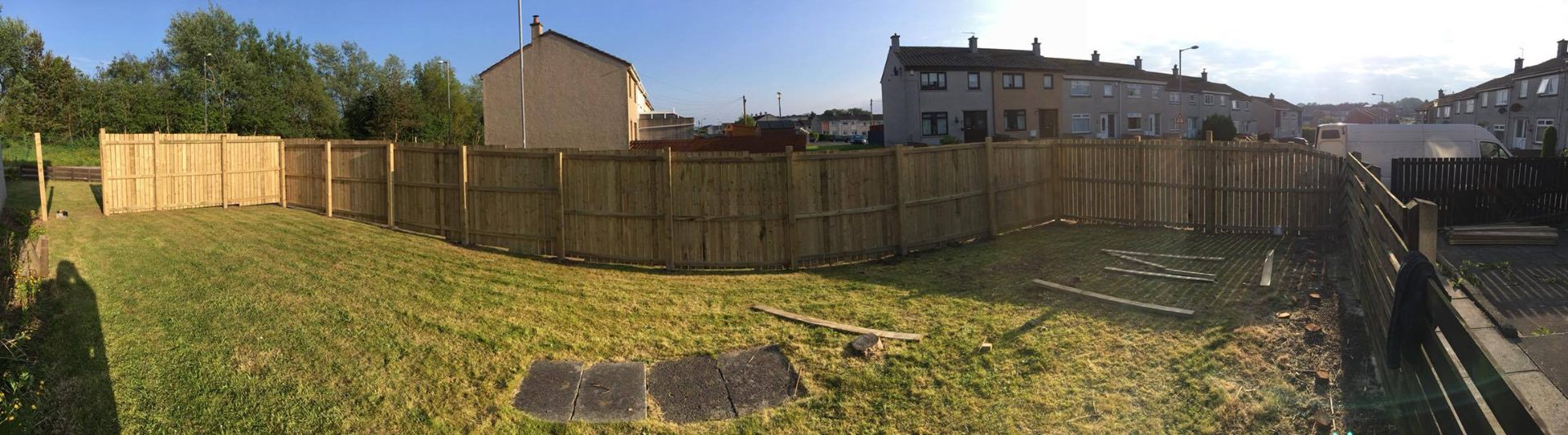 Freshly mowed lawn with clean edging along borders