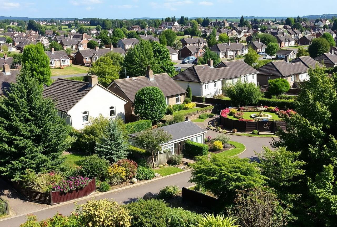 Residential homes and gardens in Stevenston, North Ayrshire